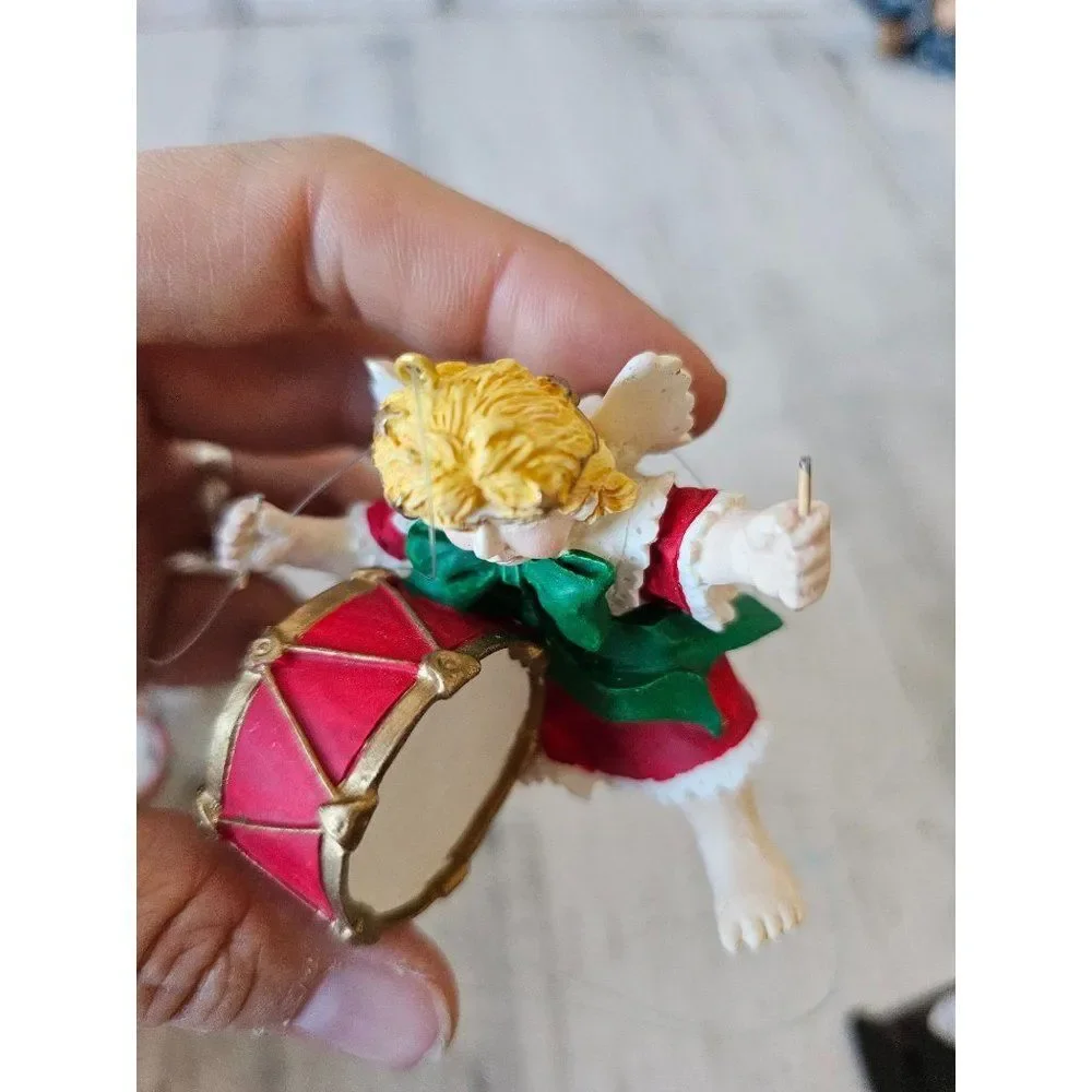 Silvestri Cheryl‎ Johnson Cherub ornament angel musical band drum Xmas tree